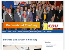 Tablet Screenshot of cdu-nienburg.de